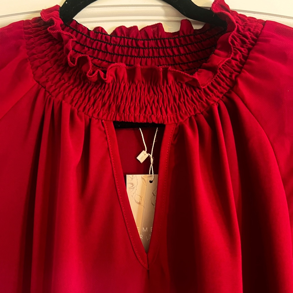 Deep red/burgundy blouse